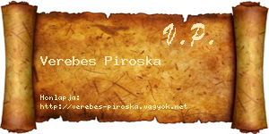 Verebes Piroska névjegykártya