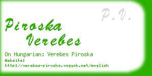 piroska verebes business card